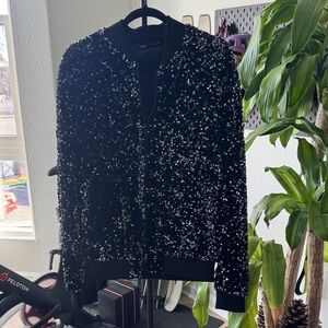 Zara Elegant Black Knit Jacket